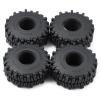 4Pcs JGGZONE Rubber 1.1" Crawler Mud Terrain Tires Super Grip Soft Tyre OD 64mm RC Mud Tyres Tires with Foam Inserts Compatible with 1/18 Traxxa TRX4M Redcat Ascent-18 RC Car Upgrades (Black B) view 3