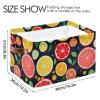 Lotupokon Storage Basket Fruit Lemon Storage Bins Cubes Box Fabric Clothes Hamper Gift Baskets for Shelves Home Shoes Office Nursery with Leather Handles view 4