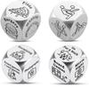 4Pcs Valentines Day Gifts Date Night Decision Dice Date Night Gift for Boyfriend Girlfriend Food Dice for Him Her Anniversary Day Gifts for Wife Husband Wedding Birthday Bachelorette for Bride view 1