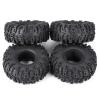 4Pcs JGGZONE Rubber 1.1" Crawler Mud Terrain Tires Super Grip Soft Tyre OD 64mm RC Mud Tyres Tires with Foam Inserts Compatible with 1/18 Traxxa TRX4M Redcat Ascent-18 RC Car Upgrades (Black A) view 3