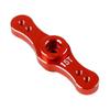 MIVHQYBU CNC Metal Double-Sided Steering Servo Arm 15T/17T Compatible with 1/5 RC Cars Compatible with Symmetrical Steering Parts(Red) view 1