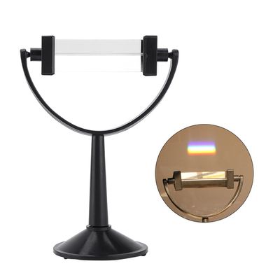 Akozon Optical Glass Triangular Prism Equilateral with Stand - Premium Quality Light Spectrum Physics Teaching Tool