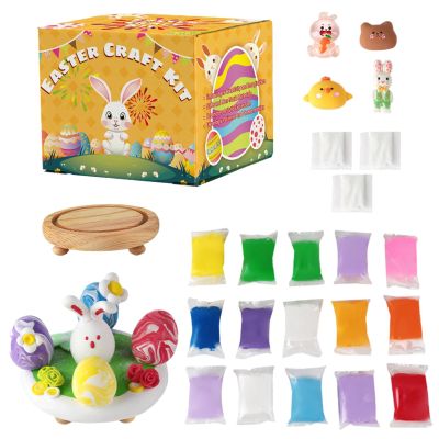 Easter Egg Clay DIYs Decoration Handmade Crafts Activity Kit Educational Toys | Easter Egg Air Dry Clay Kit,Spring Egg Decor,Creative Easter Egg Decorations for Kids