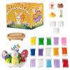 Easter Egg Clay DIYs Decoration Handmade Crafts Activity Kit Educational Toys | Easter Egg Air Dry Clay Kit,Spring Egg Decor,Creative Easter Egg Decorations for Kids view 1
