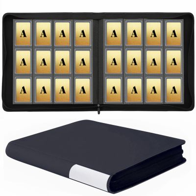 12-Pocket Toploader Binder, Holds 480 Toploaders, Sports, Trading & TCG/MTG Card Storage, Compatible with 3"x4" Top Loader (Black)