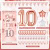 36pcs Rose Gold 10th Birthday Decorations for Girls Peace Out Single Digits Happy 10th Birthday Door Banner Cover Balloons 10 Year Old Decorations Girls Ten Year Old Supplies view 4