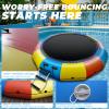 Inflatable Water Trampoline 10FT/12FT Floating Trampoline for Kids & Adults Recreational Water Bouncer Portable Bounce Platform with Electric Pump, Rope Ladder for Lake Pond Pool (Orange, 10FT) view 4
