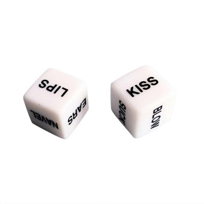 2 PCS Sex Gaming Dice, Glow in The Dark Acrylic Material, for Adults Games Elevate Your Anniversary with Our Funny Couples Dice Glow-in-The-Dark Fun Encourages Spontaneity and Laughter (White)