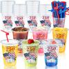 100Pcs USA 250th Anniversary 4th of July Decorations Patriotic Party Supplies, 50Pcs 16oz 4th of July Party Cups Patriotic Disposable Plastic Cups 50Pcs Red Blue Straws Independence Day Memorial Day view 1