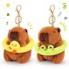 Achwishap 2PCS Capybara Plush Keychain,Cute Keychain Capybara Stuffed Animal,Soft Capybara Plush Toys Key Chain,Kawaii Plushies Stuffed Toys with Swimming Circle Plushies for Kids Adults Birthday view 1