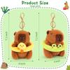 Achwishap 2PCS Capybara Plush Keychain,Cute Keychain Capybara Stuffed Animal,Soft Capybara Plush Toys Key Chain,Kawaii Plushies Stuffed Toys with Swimming Circle Plushies for Kids Adults Birthday view 4