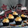 2026 Graduation Cupcake Toppers, 48 Pcs Class of 2026 Cupcake Toppers Congrats Grad Cupcake Picks for Dessert Food Pizza for Graduation Party Decorations (Maroon Black) view 4