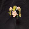 1/6 Scale Female Head Sculpt, Eastern Ancient Female Empress Head Carved Accessories for 12inch Action Figure Body Doll, 1/6 Scale Ancient Beauty with Costume Headgear Action Figure Head Accessory view 1