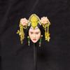 1/6 Scale Female Head Sculpt, Eastern Ancient Female Empress Head Carved Accessories for 12inch Action Figure Body Doll, 1/6 Scale Ancient Beauty with Costume Headgear Action Figure Head Accessory view 3