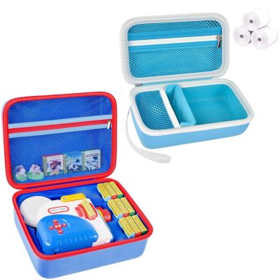 Case Compatible with Little Tikes for Story Dream Machine Books Starter Set + Blue Kids Instant Print Camera Case and 3 Rolls Instant Camera Refill Print Paper