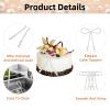 10 Pcs Pearl Bow Cake Toppers, 4.3x3.9 Inches White Pearl Beaded Cake Decorations, Large and Small Pearls, Elegant Cupcake Toppers for Weddings, Birthday, Valentines Day and Baby Shower Party Supplies view 3