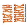 Aluminum 7075 Alloy Front Upper & Lower + Rear Upper & Lower Suspension Arms for Traxxas 1/16 Mini Maxx 4WD RTR Brushless Monster Truck 107154-1 Upgrades - Orange view 1