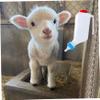 2Pcs Baby Bottles, 800ml Lamb Baby Bottle with Scale Hanging Plastic Milk Feeder Bottle Little Goat Calf Sheep Nursing Bottle with Handle view 2