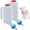 2Pcs Baby Bottles, 800ml Lamb Baby Bottle with Scale Hanging Plastic Milk Feeder Bottle Little Goat Calf Sheep Nursing Bottle with Handle view 3