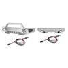 Aluminum 7075 Alloy Front Bumper & Rear Bumper With LED Lights For Traxxas 1/16 Mini Maxx 4WD RTR Brushless Monster Truck 107154-1 Upgrades - Silver view 1