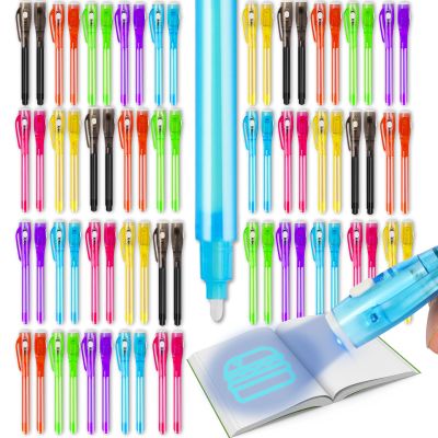 Daemson 70PCS Invisible Ink Pens with UV Light  7 Colors Spy Pens for Secret Messages  Fun Party Favors, Halloween, Christmas, Stocking Stuffers, Treasure Hunt, Classroom & Birthday Gifts