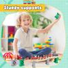 Kugliwa 30 Pcs Train Bridge Pier Track Wooden Bridges Support Railway Accessories Compatible with All Major Train Set, Grey Green view 4