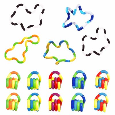 15PCS Quiet Twisty Fidget Toys  Squeeze, Twist, and Spin  Multicolored Sensory Toys for Kids and Adults, Stress Relief Toys & Educational Tools for Classroom,Alternative gifts (Random Color)