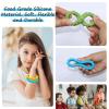 Sensory Chew Bracelets for Boys Girls 4 Pack, Silicone Fidget Bracelet for Kids with Autism ADHD Anxiety or Special Needs, Oral Motor Aids Toddler Bracelets Sensory Chew Toys for Kids Chewing Biting view 2