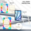 Tablet Travel Rugged Case Compatible with iPad Air 13 Inch M2 2024, Heavy Duty Protective Cover with Adjustable Stand and Shoulder Strap, with Hand Strap, Case for Kids Friendly Tablet Prot view 3