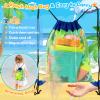 REZUCREY Beach Toys for Kids Toddlers, Sand Castle Toys with 4 Sand Bucket and Shovels, Mesh Bag & Molds, Ice Cream Travel Sandbox for Beach Sandbox for Toddlers Kids Baby Boys Girls Age 3-10 view 3