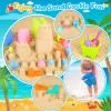 REZUCREY Beach Toys for Kids Toddlers, Sand Castle Toys with 4 Sand Bucket and Shovels, Mesh Bag & Molds, Ice Cream Travel Sandbox for Beach Sandbox for Toddlers Kids Baby Boys Girls Age 3-10 view 4