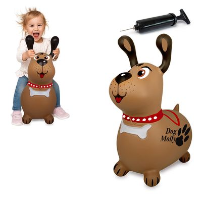 JAMARA 466005 HoppyDoo HoppyDoo Jumping Animal Toy for Children, Jumping Animal, Baby, Indoor and Outdoor Gift for Children, Garden Toy, Easy Care, BPA Free with Pump