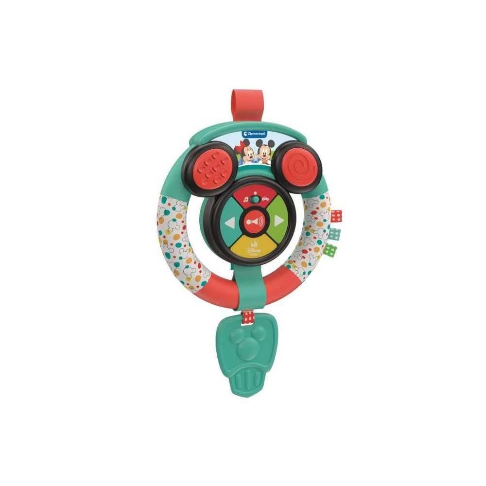 Clementoni Baby Disney Soft Steering Wheel for Children 6+ Months, with Sounds and Lights, Imitative Educational Toy Early Childhood, Stimulates Manual Ability and Cognitive Development, 17557