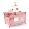 Bayer Design 62626AA Dolls Bed with Integrated high Chair, Changing Table, Mobile, Cushion and Blanket, 3 Hangers, Wardrobe compartement view 1