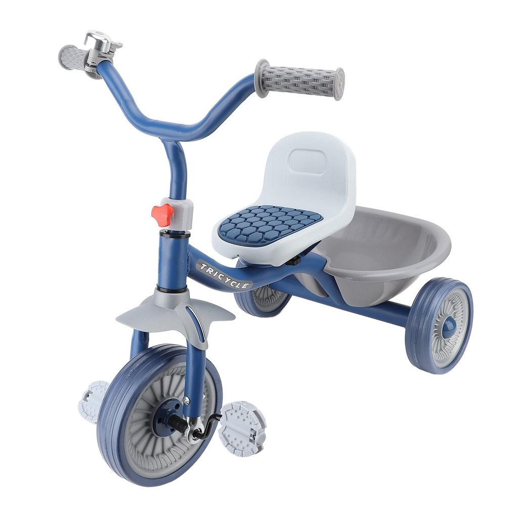 Baby Tricycle,Avoid Rollover Prevent Slip Silent Wheel Adjust Chair Children Trike Toy,Baby First Walker Trike for 1-5 Years Old Girls and Boys,40kg Load Bearing Blue