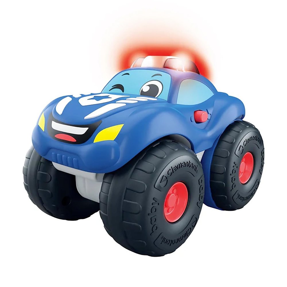 Baby Clementoni - Elia Police Car, Child Car 1-4 Years, Early Childhood Game, Car with Sounds and Sirens, Stimulates Manuality, Sight and Hearing, Made in Italy, Italian Language, 17501