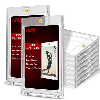 20ct Magnetic Card Holder for Trading Cards, 35pt Magnetic Card Case for Baseball Cards, Display Case for Game Cards, Sports Cards, Card Protectors Hard Plastic Acrylic