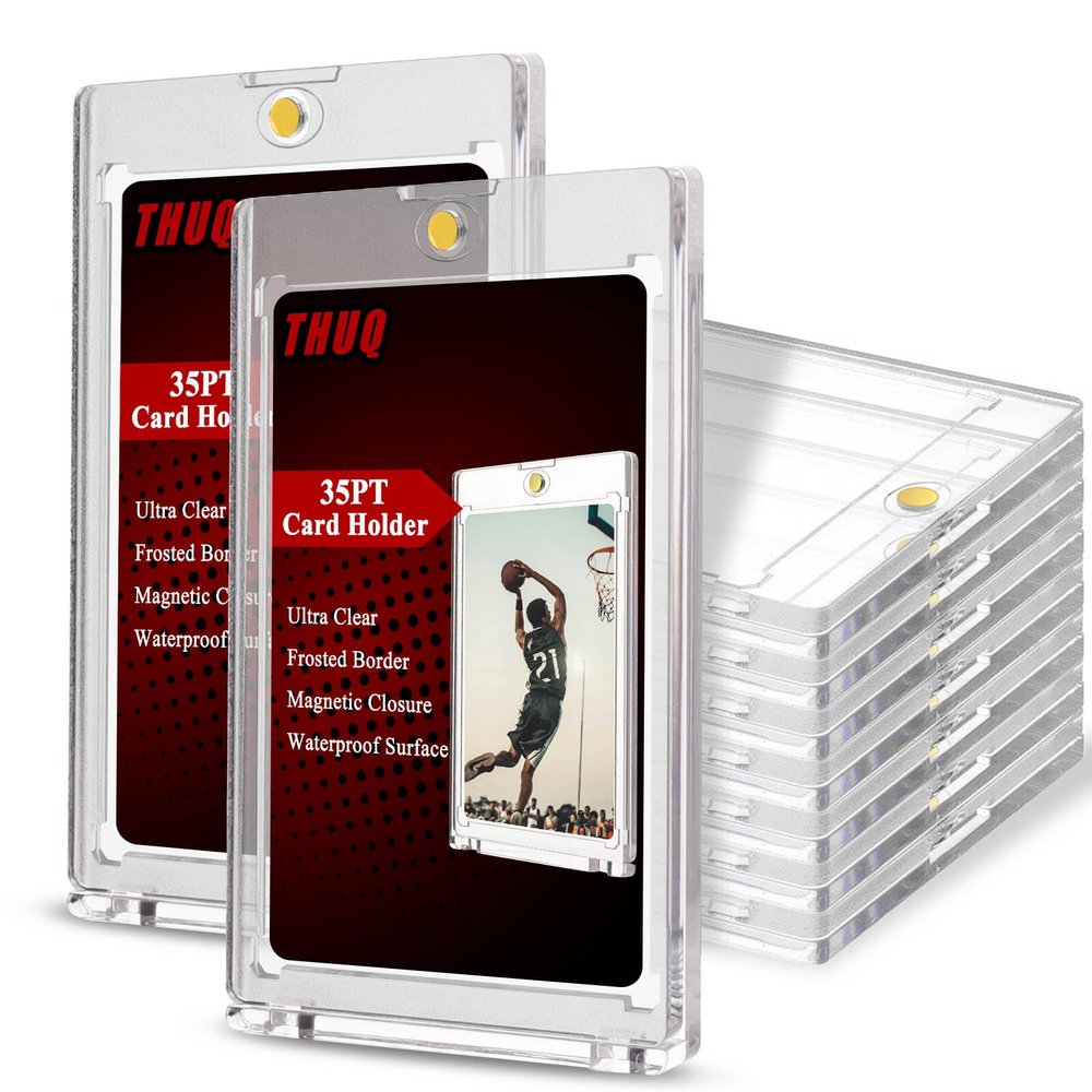 20ct Magnetic Card Holder for Trading Cards, 35pt Magnetic Card Case for Baseball Cards, Display Case for Game Cards, Sports Cards, Card Protectors Hard Plastic Acrylic