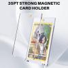 10ct Magnetic Card Holder for Trading Cards, 35pt Magnetic Card Case for Baseball Cards, Display Case for Game Cards, Sports Cards, Card Protectors Hard Plastic Acrylic view 3