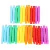 30 Pcs Pop Tubes Yellow Orange Blue Green 17mm Stretchable Bendable Pull Tube Toy view 1