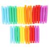 30 Pcs Pop Tubes Yellow Orange Blue Green 17mm Stretchable Bendable Pull Tube Toy view 4