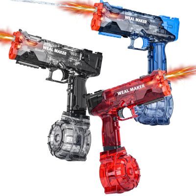 3Packs Electric Water Gun with LED Flash & USB-C Charging, Designed for Epic Aquatic Fun, Automatic Squirt Guns 25-30 FT Range, Water Pistol for Summer Outdoor Backyard Water Theme Party Toys