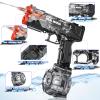 3Packs Electric Water Gun with LED Flash & USB-C Charging, Designed for Epic Aquatic Fun, Automatic Squirt Guns 25-30 FT Range, Water Pistol for Summer Outdoor Backyard Water Theme Party Toys view 2