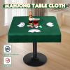 Frienda 2 Pack Felt Game Table Cover 34 x 34 Inches Square Folding Table Cloth Easter Indoor Outdoor for Card Tables, Ideal for New Year Poker Mahjong Games, Picnic, Camping & Party(Dark Green) view 3