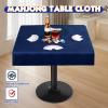 Frienda 2 Pack Felt Game Table Cover 34 x 34 Inches Square Folding Table Cloth Easter Indoor Outdoor for Card Tables, Ideal for New Year Poker Mahjong Games, Picnic, Camping & Party(Navy Blue) view 3
