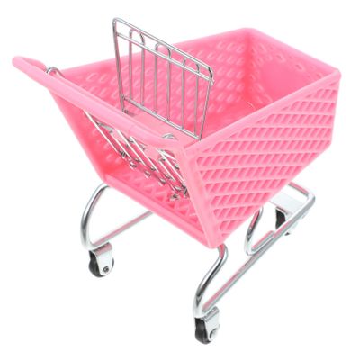 Homoyoyo Mini Shopping Cart for - Small Supermarket Cart for Playtime - Storage & Desktop Organizer
