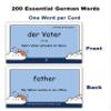 200 Essential German Words Vocabulary Flash Cards Flashcard for Beginners Adults | Learn German for Beginners Adult view 2