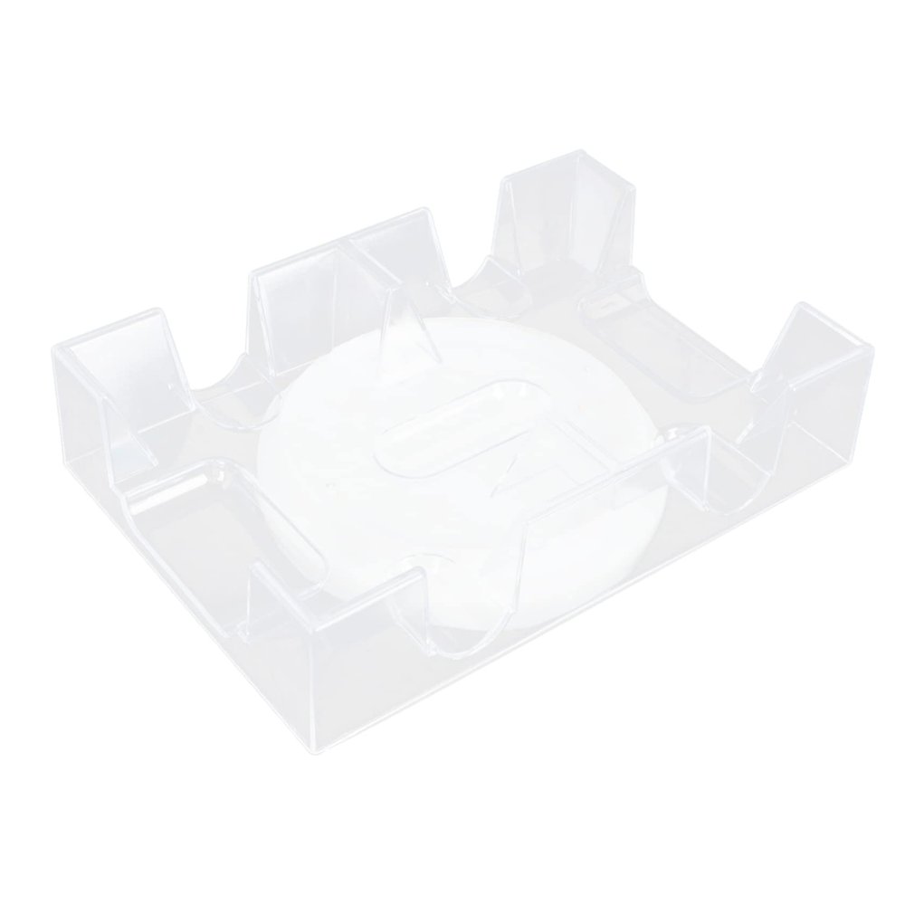 WOONEKY Elegant Rotating Poker Box Card Stand for Cards Plastic Party Board Game