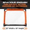 ACE HOCKEY - Shinny Hockey Set - Complete 2-Player Indoor/Outdoor Kit - Knee Hockey Goal Set (1) Goal, (2) Mini Sticks, and (4) Foam Balls - Mini Hockey Set view 3