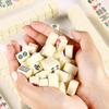 EatingBiting Mini Mahjongs 20mm/0.78" Board Game Portable Travel Set 144pcs Chinese Mahjongs Classic Traditional Chinese Dominos Family Tabletop Game view 3